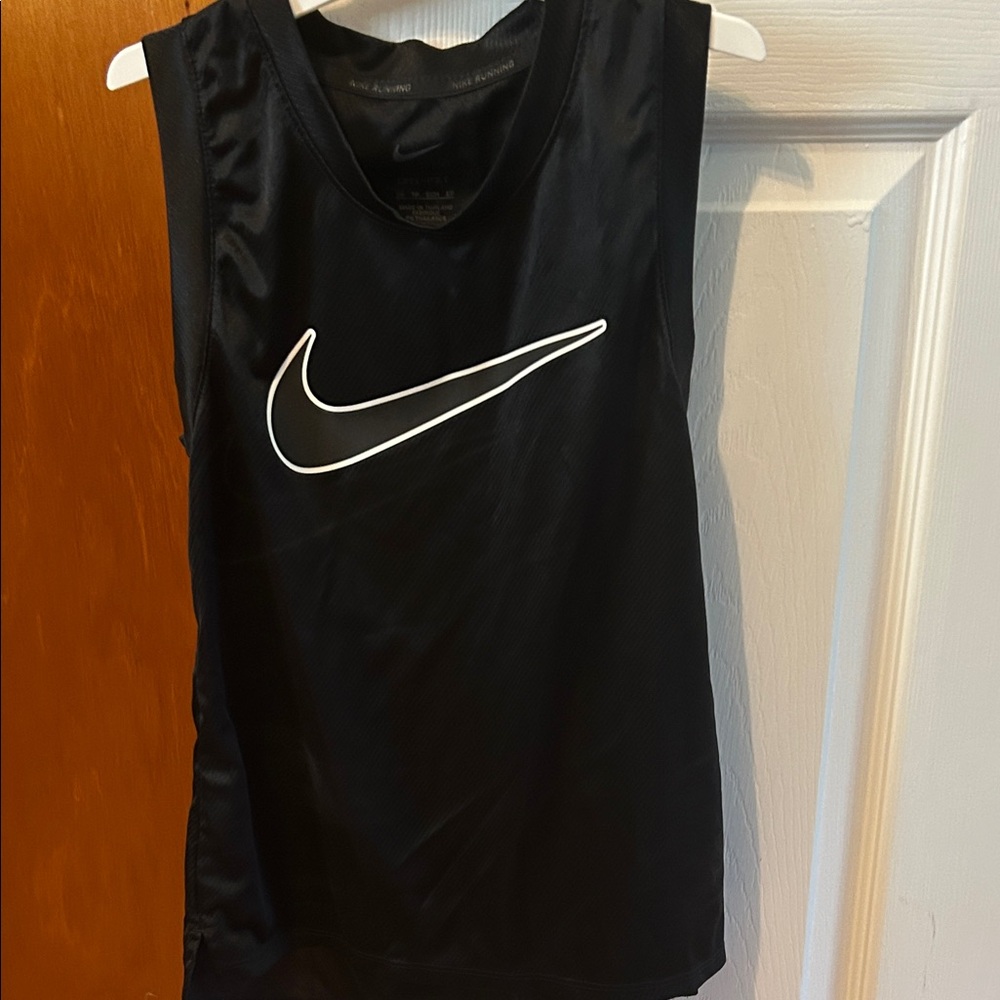 Nike Black Athletic Tank with White Swoosh